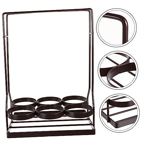 Soporte de Vino de Hierro para 6 Botellas Compacto miniatura 7