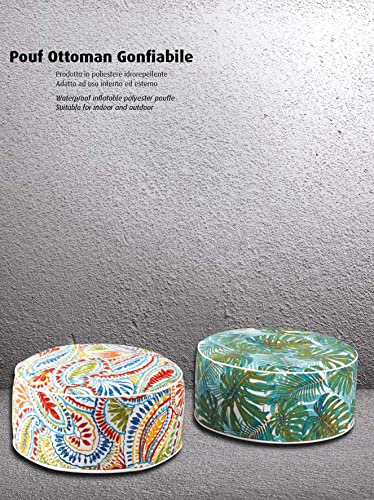Pouf Ottoman Multicolore Sfoderabile 53Cm - 3