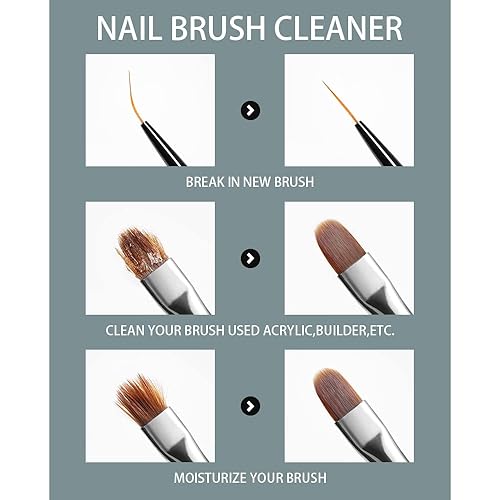 Miniatura 5 de AIJIMEI Acrylic Nail Brush Cleaner 17FL.OZ 500ml Acrylic Brush Cleaner Restorer Liquid Solution for Acrylic Paint Brush Cleaner Nails Acrylic Powder