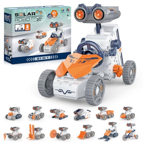 Robot de Juguete Solar 21 en 1, Juguetes de Proyectos STEM para Adolescentes de 8 a 16 Años, Kit de Experimentos de...