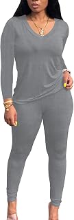 Women's Tracksuits 2 Piece Outfits Sweatsuits Long Sleeve Top Jogger Legging Pants Sets