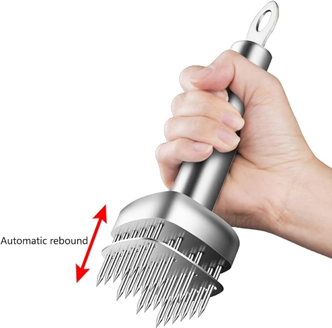 Ablandador de Carne de Acero Inoxidable con Agujas para Res Cerdo Pollo miniatura 5