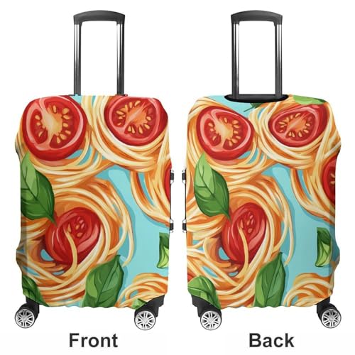 Tomato Spaghetti Italian Pasta Travel Luggage Cover Suitcase Protector Baggage Covers for Men Women XL3