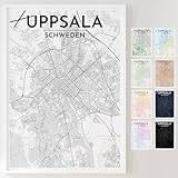 Mapdify Uppsala personalisiertes Stadtposter, dein 