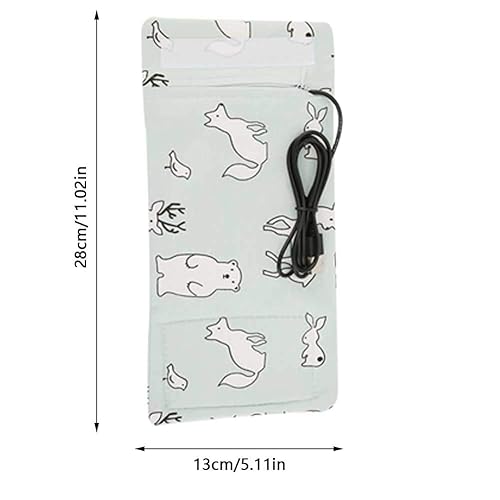 Miniatura 7 de Calentador de biberones USB para bebés, portátil, con dibujos animados, botella de leche, calentador de viaje, calentador portátil para calentar