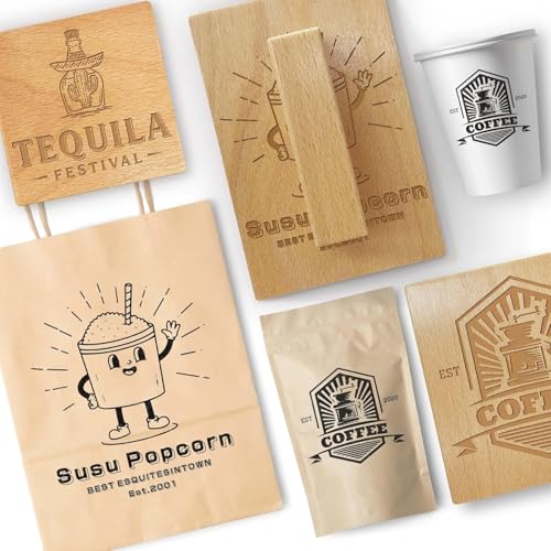 Custom Logo Stamp - Personalized Rubber Stamp -1-6 Color Multiple Size Options Available - Upload Your Logo (6"x6")