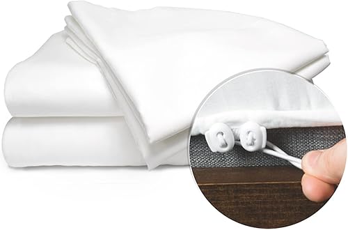 Miniatura 4 de CinchFit Juego de sábanas tamaño California King de 600 hilos, 100 % algodón, con parte superior dividida que no se desgarra, para cama ajustable,