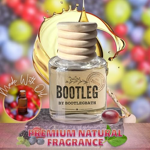 Image of Car Air Freshener Diffuser, GrapeBerry Bliss Aromatherapy, Natural Fragrance Oil, Long Lasting, by Bootleg Collection, Made in USA