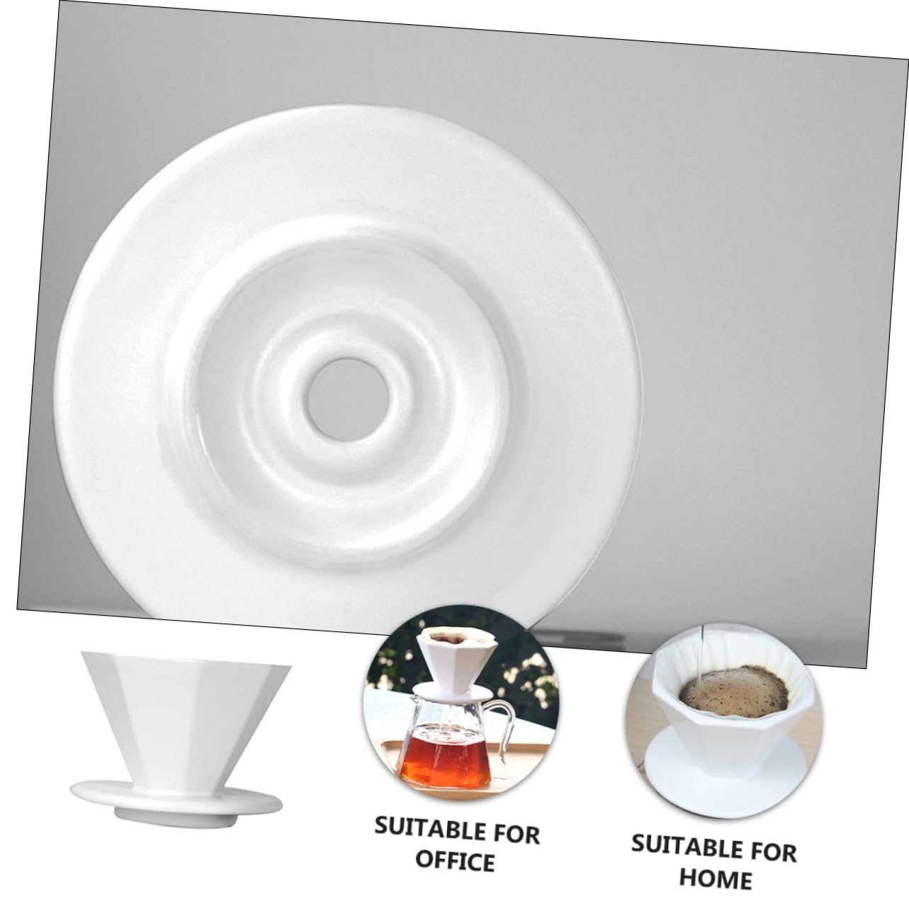 Angoily 1pezzi Filtro Per Caffè in Ceramica Filtro Per Da Caffè Per Goccia Imbuto Per