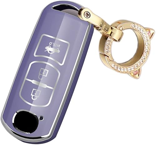 Miniatura 8 de ontto Funda para llave inteligente compatible con Mazda de 3 botones para Mazda 2, 3, 5, 6, 8, CX3, CX5, CX7, CX9, MX5, protector de llave de