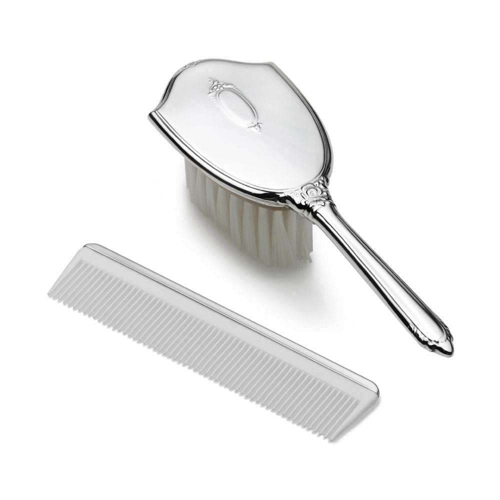 Empire Silver Sterling Girls Comb & Brush Set W/Shield