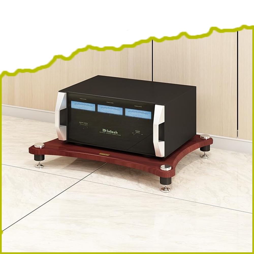 Stojak Na Sprzęt Hi-Fi Z Drewna, 24-Calowa Szafka Stereo, Stojak Na Sprzęt Hi-Fi, Stojak Na Wzmacniacz, Stojak Na Sprzęt Audio-Wideo, Brązowy, 10 Cm/3,9 Cala