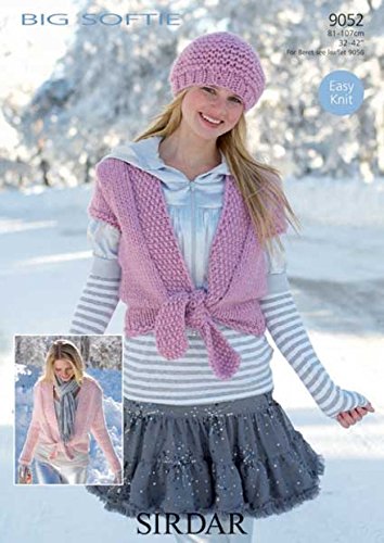 Sirdar Women's Pink Cardigans & Hat Knitting Pattern 9052 Super Chunky