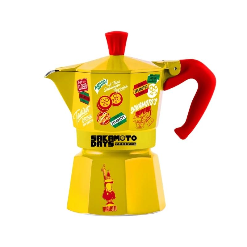 Amazon.com: BIALETTI SAKAMOTO DAYS Moka Express Yellow for 3 Cup