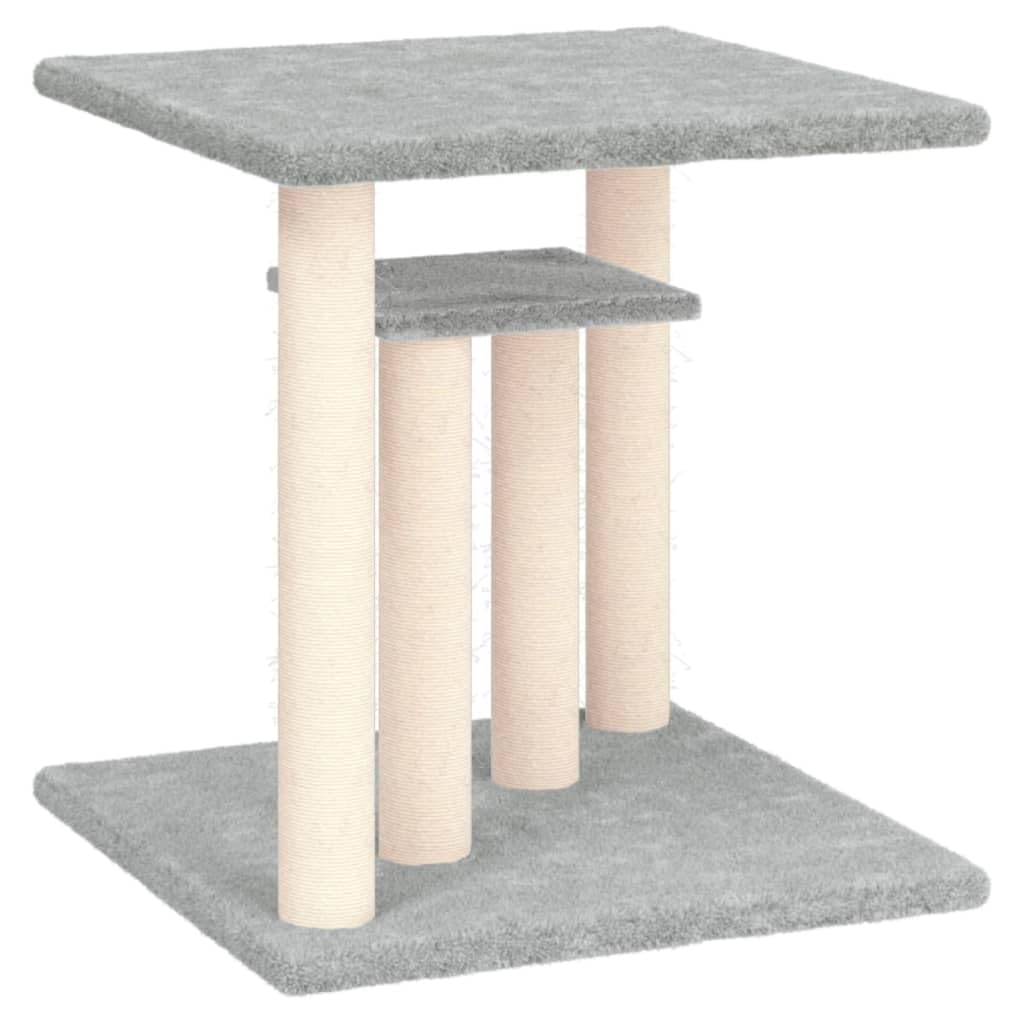 Postes rascadores para Gatos con Plataformas Gris Claro 50 cm, Rascador Gato, Arbol Rascador para Gatos, Gatos Accesorios, Torre Gatos, Arranhador para Gatos, Casa para Gatos