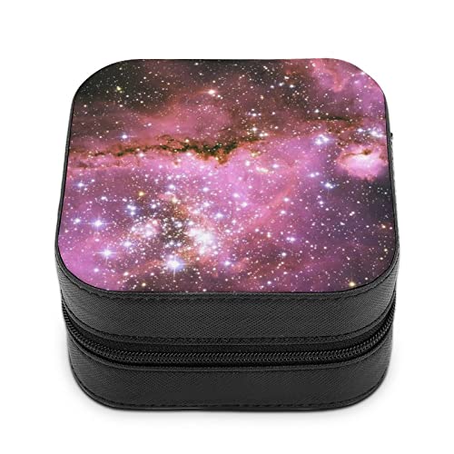 GONIYONITA Estuche De Joyería De Viaje Nebulosa Galaxia Roja Caja De Almacenamiento De Joyas Para Niñas, Mujeres