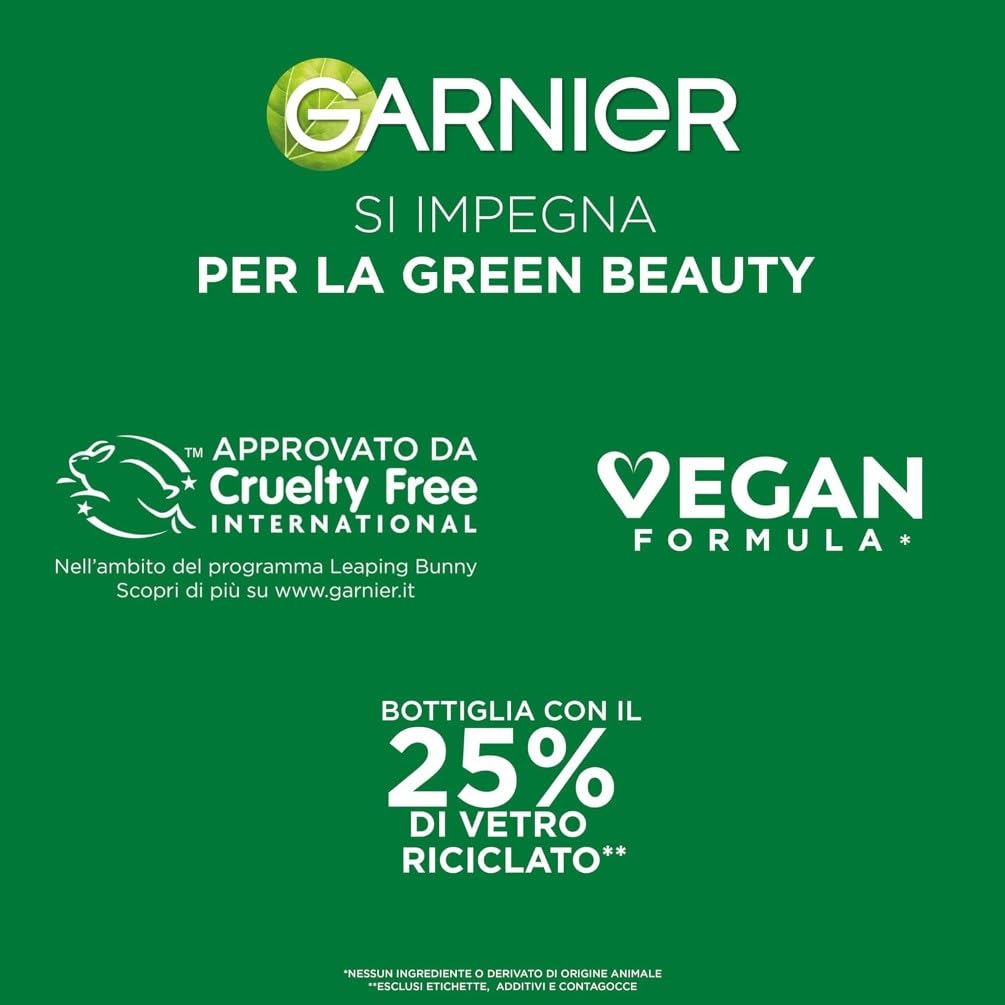 Garnier Siero Viso Vitamina C Anti-Macchie, Illuminante e Rimpolpante, Arricchito con Vitamina C, Niacinamide e Acido Salicilico, Pelle Libera dalle Macchie Scure in 6 Giorni, Incarnato Luminoso, 30ml