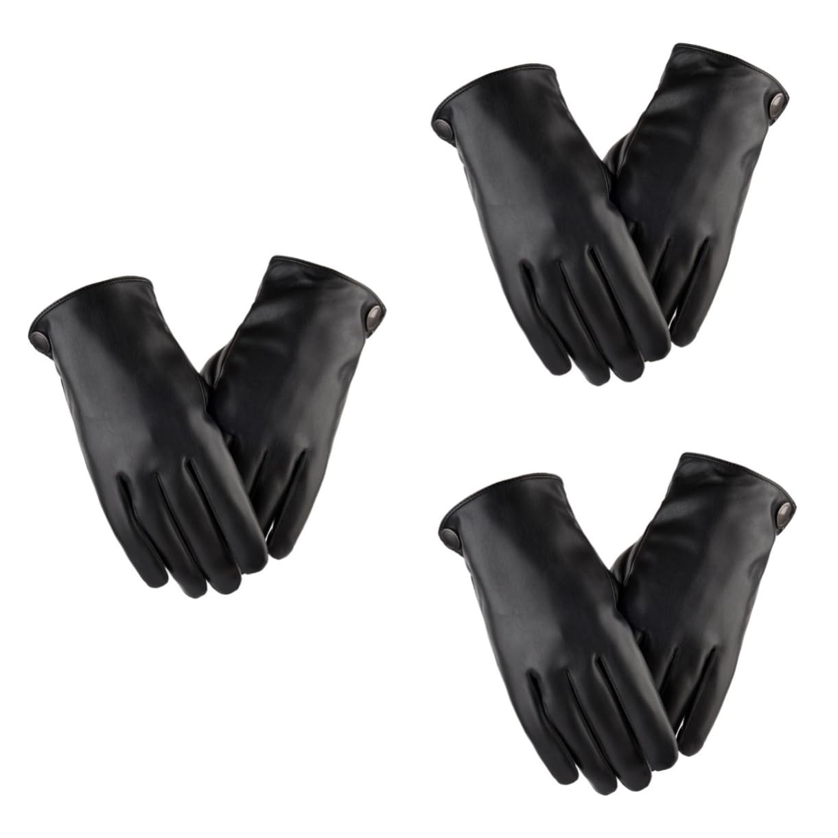 GALPADA 3paia Guanti Invernali Caldi e Impermeabili Con Guanti Da Ciclismo Per Protezione Dal Freddo e Attività Outdoor Nero