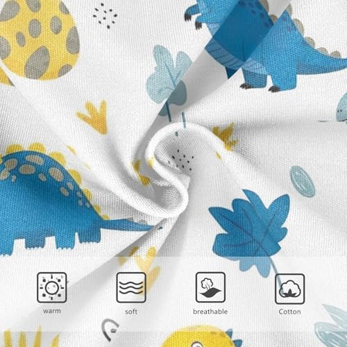 CHIFIGNO Cute Dinosaurs White Boys' Underwear Cotton Boys Briefs Printed Breathable Briefs Underwear3