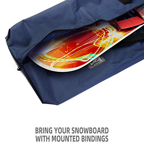 Turnway Snowboard Bag | Store & Transport Snowboard Up To 165 Cm & Extras | Waterproof - For Men, Women And Youth (Blue) #TOP5