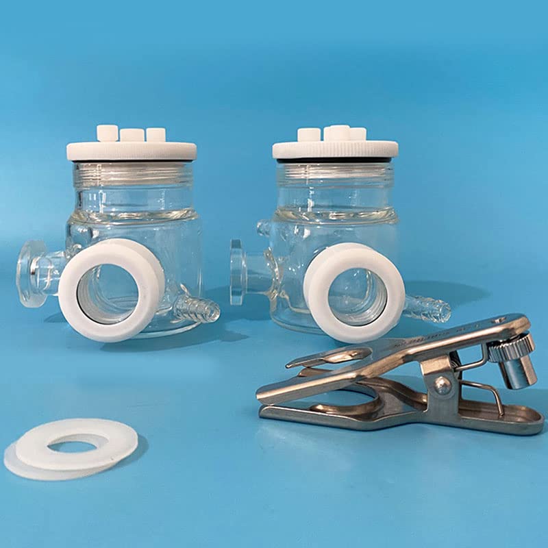 Double Layer Water Bath Temperature Control Double Quartz Window Double Cell Exchangeable Membrane ion-Exchange Membrane Sealed electrolytic Cell (50ml-50ml)
