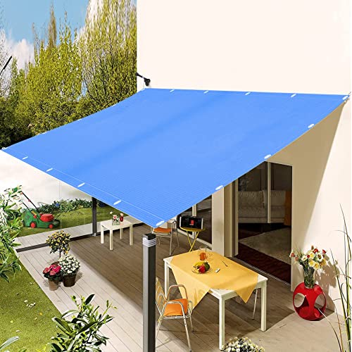 Auvent rectangulaire respirant bleu pour bloquer le soleil - 3
