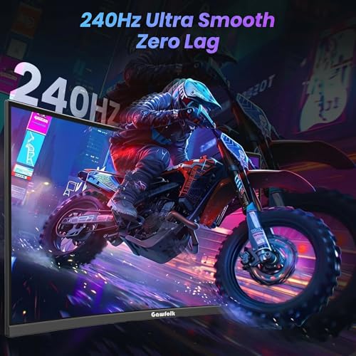 Image of Gawfolk 34 Inch Ultrawide Curved Gaming Monitor 240Hz, UWQHD 3440x1440 Curved 1500R 21:9 Computer Monitor PIP /PBP, 1ms(MPRT) 127% sRGB, HDMI & DP, Tilt Adjustable, for Immersive Gaming & Office