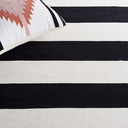 Tapete SAFAVIEH Montauk 8x10 Cotton Black/Ivory miniatura 6