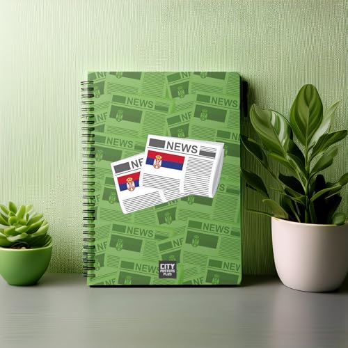Carnet de notes de Serbie A5 ligné en lot de 20 pièces pour l'écriture quotidienne