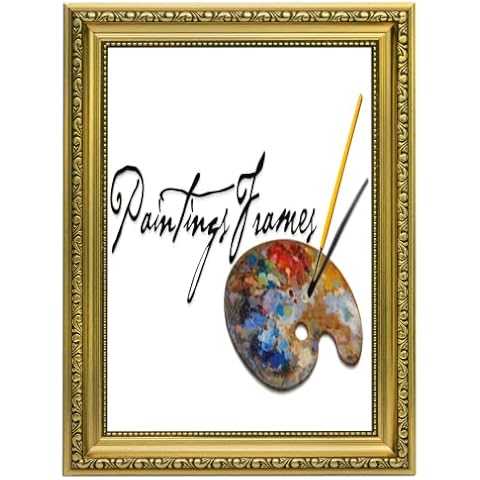 Paintings Frames Ornate Shabby Chic Picture/Photo/Poster frame - With an MDF backing board - Ready to hang - With a High Clarity Styrene Shatterproof Perspex Sheet - Gold A3 Cover