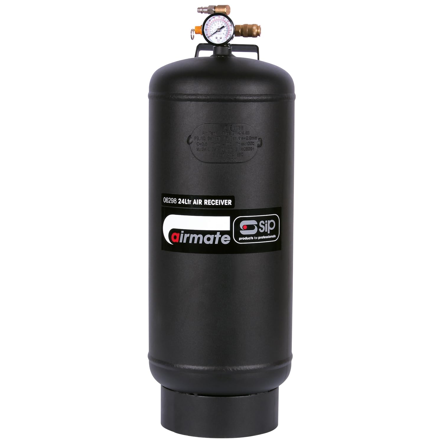 SIP 24L Portable Air Receiver Tank - Silver