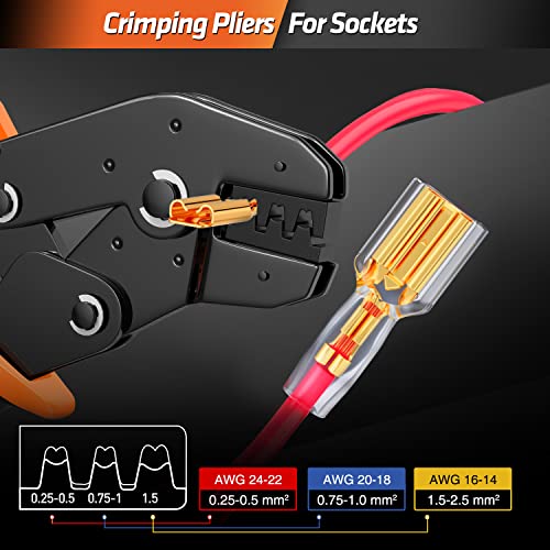 SOMELINE Crimping Tool Set including 24 Sizes Wire Connector Set - Image 3