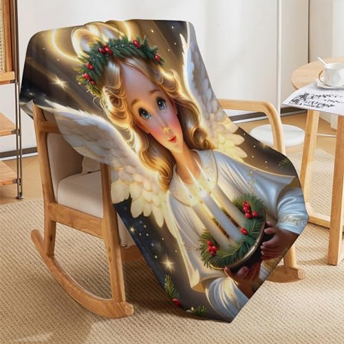 Manta de franela suave de ángel con acabado premium acogedor de 140 x 180 cm 5