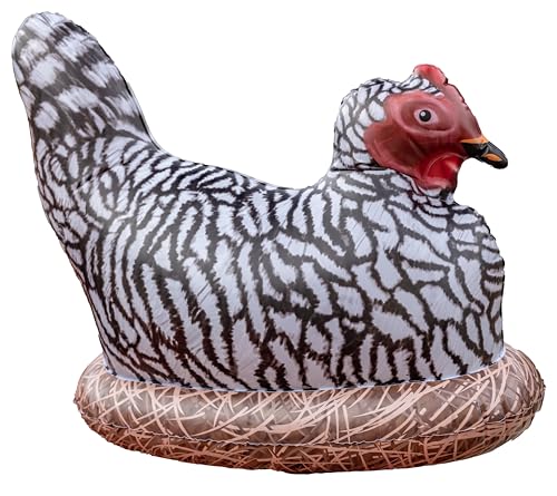 Image of Inflatable Chicken, Decorations for Birthday Party Supplies Toy, Wild West Farm Theme Gifts, Blow Up Hen Decor, Inflables Para Fiestas, Halloween Rooster, Big Stuff Fun Decoy, Giant Size