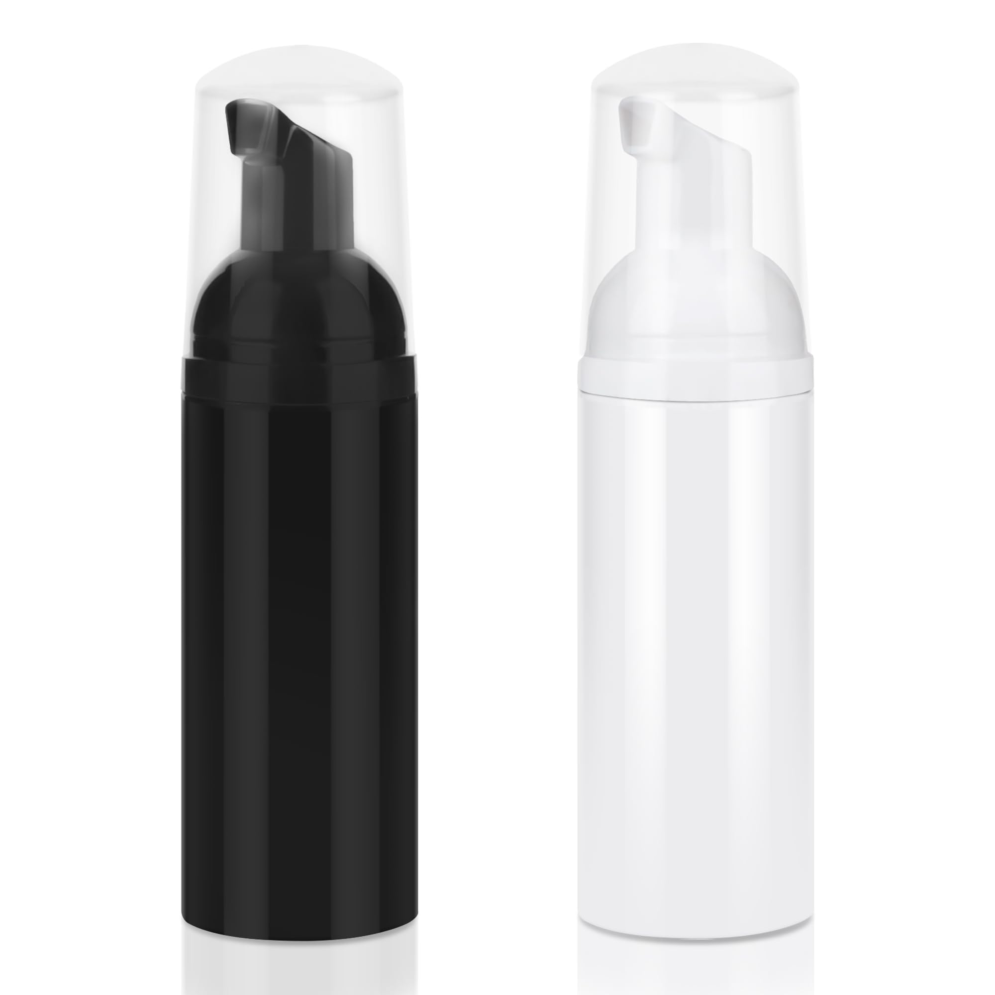 Foam Pump Bottle 2Pcs Travel Lash Shampoo Bottle, Empty Portable Refillable Mousse Foam Soap Dispenser for Hand Soap, Lash Cleanser, Shampoo, Face