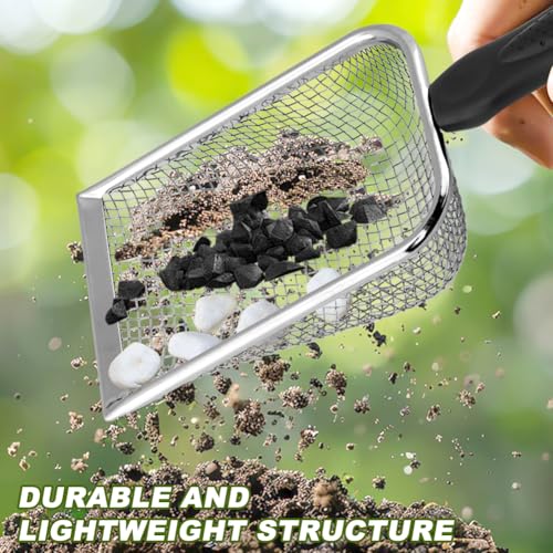 Set 2 piezas colador de suelo y pala para jardinería miniatura 4