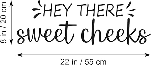 Miniatura 7 de Vancetyno Hey There Sweet Cheeks - Calcomanías de vinilo para baño, decoración de baño