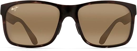 One Size, Black and Grey Tortoise/HCL® Bronze Lens : Maui Jim Red Sands Polarized Sunglasses Black and Grey Tortoise/Neutr