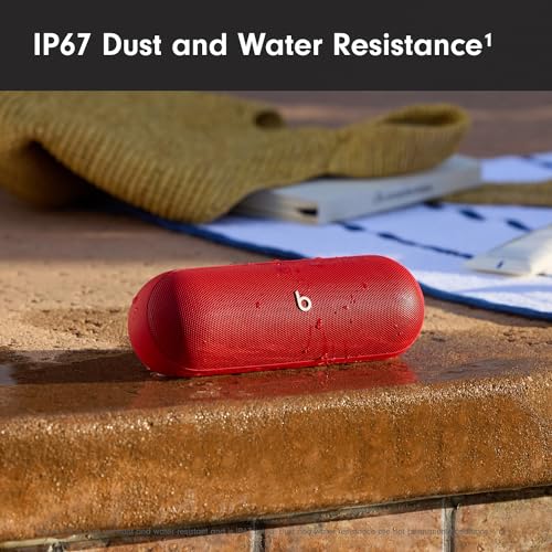Beats Pill - Portable Bluetooth Speaker - Up to 24H Battery Life, Water Resistant, Bluetooth, Apple & Android Compatible, Seriously Loud Sound for Home, Outdoor and Travel – Statement Red - image 3