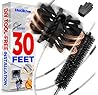 Holikme 30 Feet Dryer Vent Cleaner Kit, Flexible Lint Brush with Drill Attachment, Fireplace Chimney Brushes Extends Up to 30 Feet for Easy Cleaning, Use with or Without a Power Drill