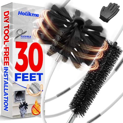 Holikme 30 Feet Dryer Vent Cleaner Kit, Flexible...