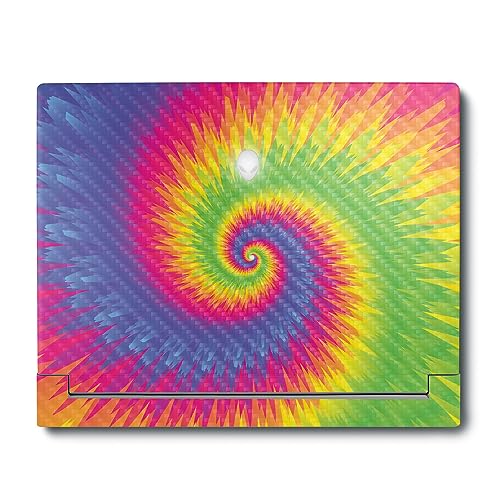 Image of MightySkins Carbon Fiber Skin Compatible with Alienware X16 R1 (2023) Full Wrap Kit - Vibrant Tie Dye | Protective, Durable Textured Carbon Fiber Finish | Easy to Apply | Made in The USA