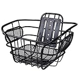 Garneck Bike Basket Metal Wire Front Bag Rear Hanging Bike Basket Bicycle Bag Cargo Rack