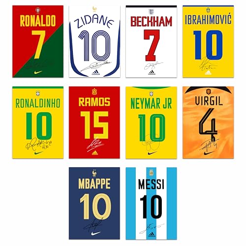 Posternet Set of 10 football Wall Posters | A4 size | World Cup s...