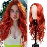 Mary Jane Watson Costume from Spider-Man (2002) Short Orange Red Wavy Wig