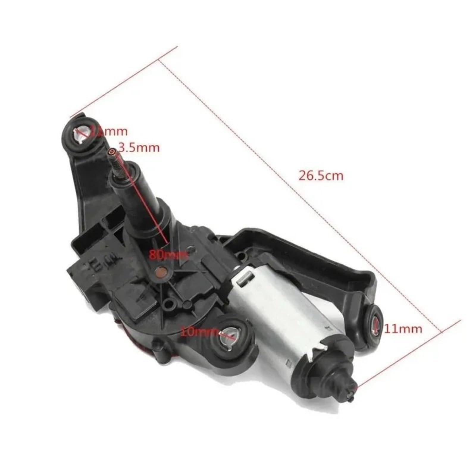 Uniwersalny zestaw silnika DIY‌ Pasuje do BMW serii 1 E81 E87 03-12 Hatchback 67636921959 67637199569 Silnik wycieraczki tylnej Silnik wycieraczki tylnej szyby Silnik cichy z powłoką grafitową‌