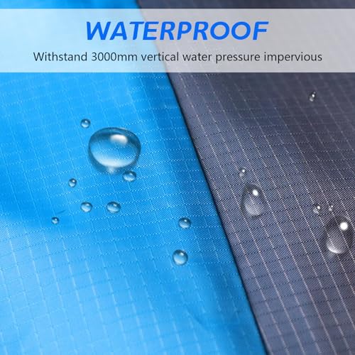 Jsdoin Stranddecke Sandfrei, Super Groß 210cm x 200cm, Picknickdecke Wasserdicht Schnelltrocknend Sandfrei, Faltbare tragbare Taschendecke 4 Befestigung Ecken für Strand,Reisen,Camping,Park,Outdoor – Bild 4