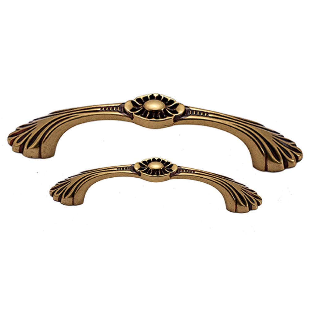 STNYANXD Antique Cabinet Drawer Handles 2Pcs Pure Copper Handle Retro Door Handle for Cabinet Wardrobe(4 128mm)