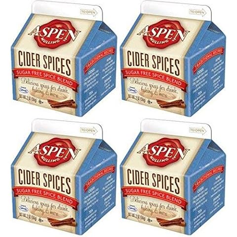 Aspen Mulling Cider Spice 4 Pack Qty of 4, 2 Ounce Cartons (Sugar-Free Spice Blend) Cover