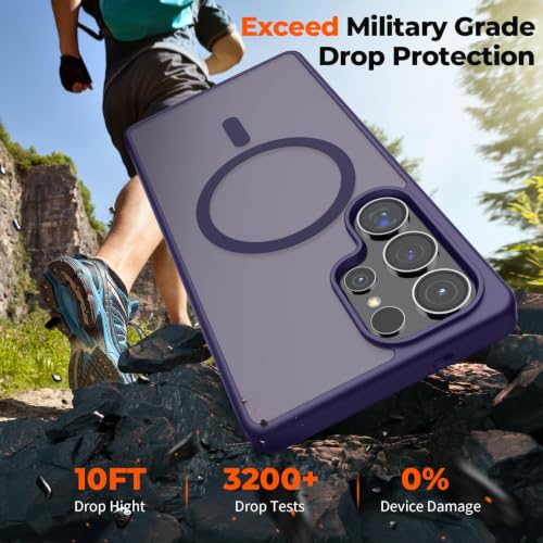 Image of AIBEX Back Cover for Samsung Galaxy S25 Ultra | Slim Case with Wireless Charging Support | Anti-Scratch, Shockproof, Anti-Fingerprint & Lightweight Military-Grade Protective Cover - Purple